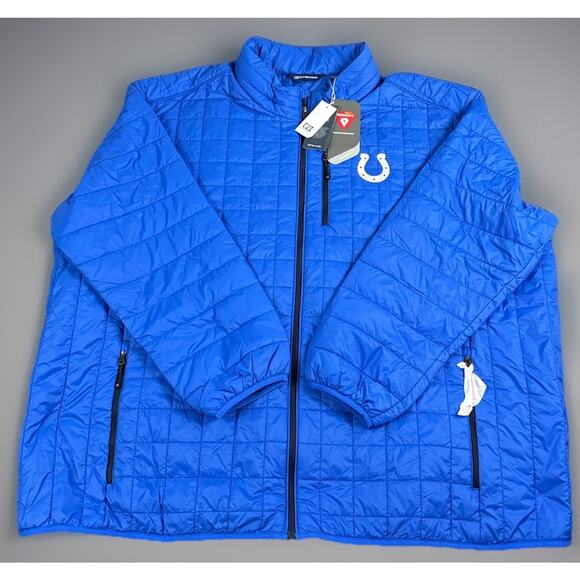 Cutter & Buck Indianapolis Colts Men’s Blue Rainier Primaloft Filled Jacket 5XB - Picture 1 of 16